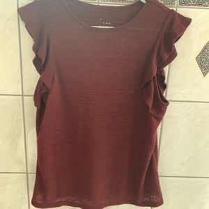 Maroon short sleeve shirt. Never worn.